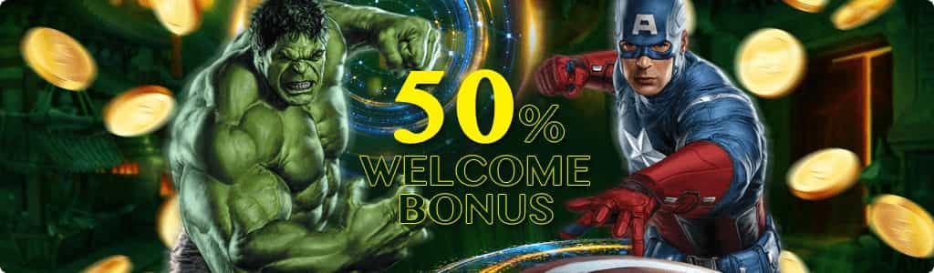 50% Welcome Bonus Online Casino